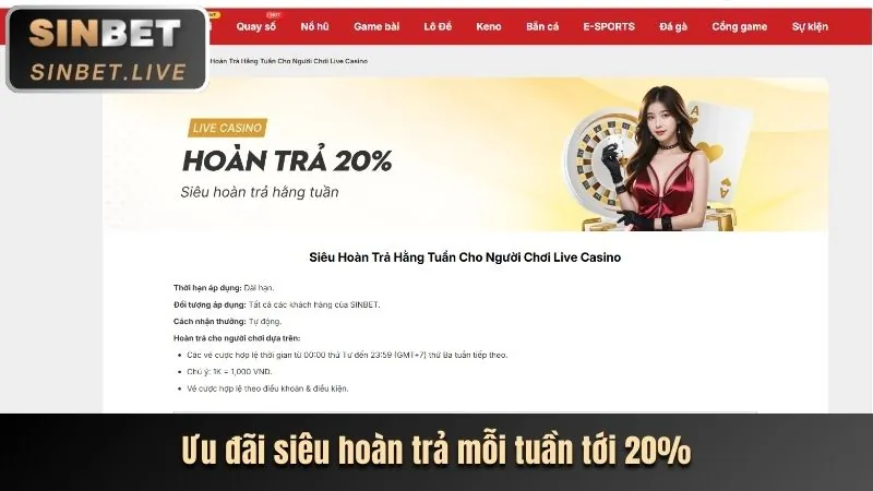 Hoàn trả không giới hạn 23vin