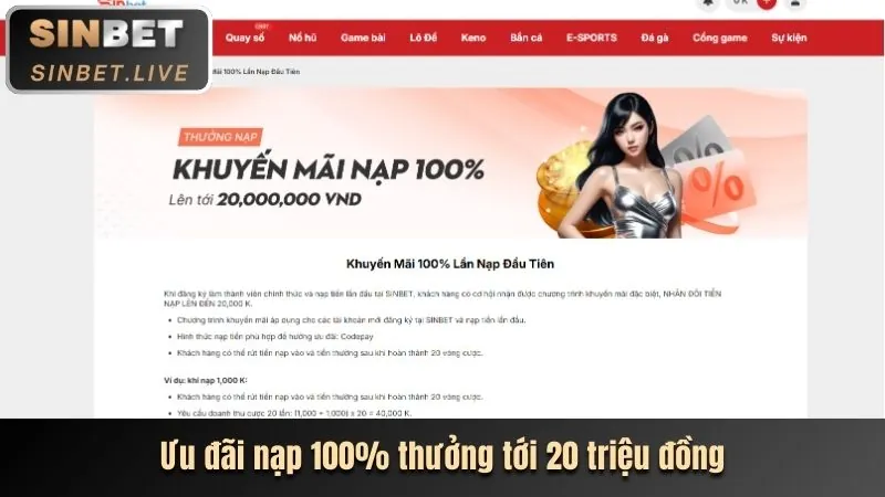 Khuyến mãi chào mừng 23vin
